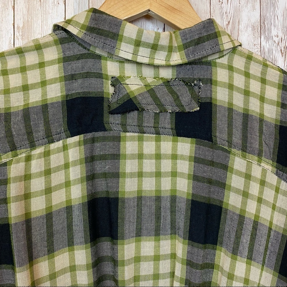 Free‎ People Pacific Plaid Wool Blend Shirt Size Small Women - Picture 10 of 16